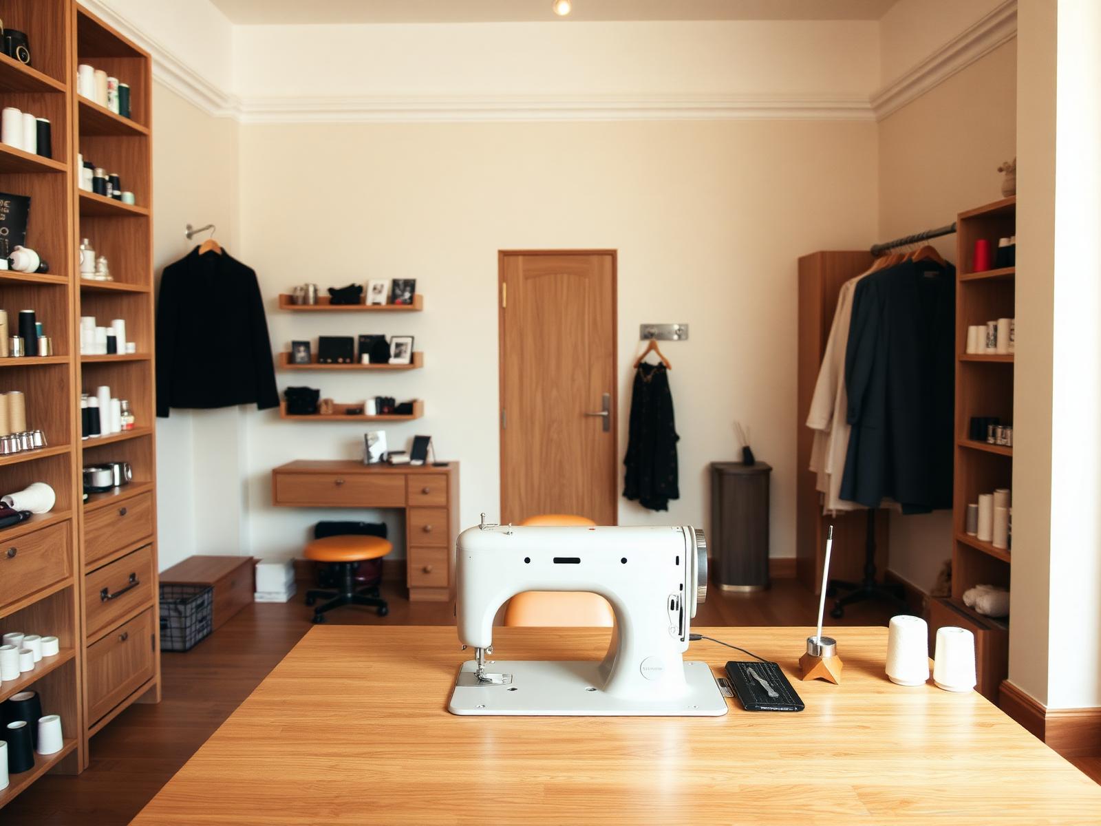 Inne i ateljén hos Knalleskräddar'n i Borås